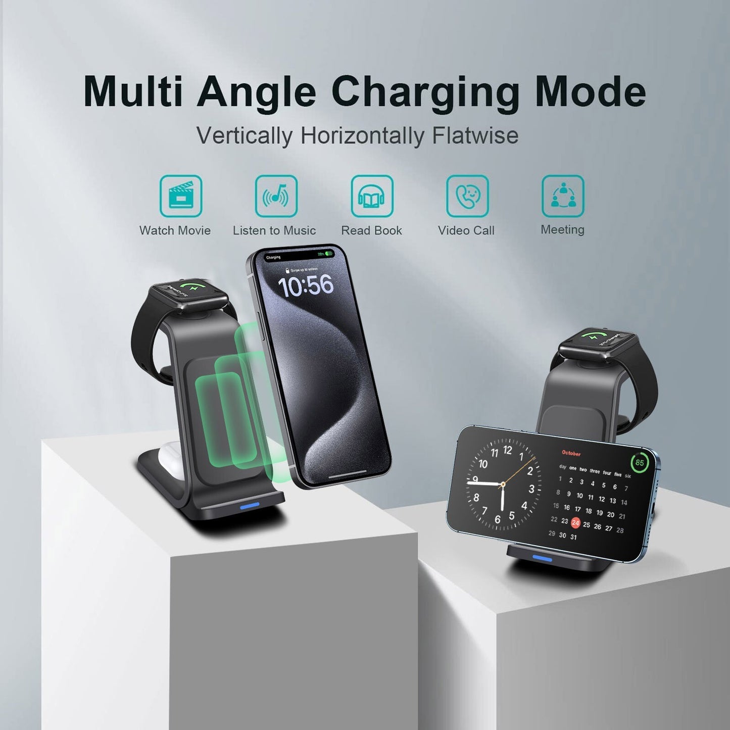 Charge Three In One Wireless Charger Bracket Base