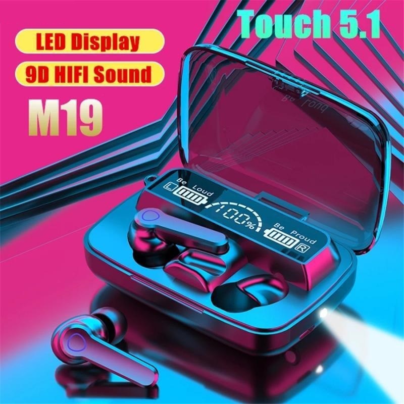 Earphone Digital Display Sport Wireless earphone 5.1 Bluethooth.