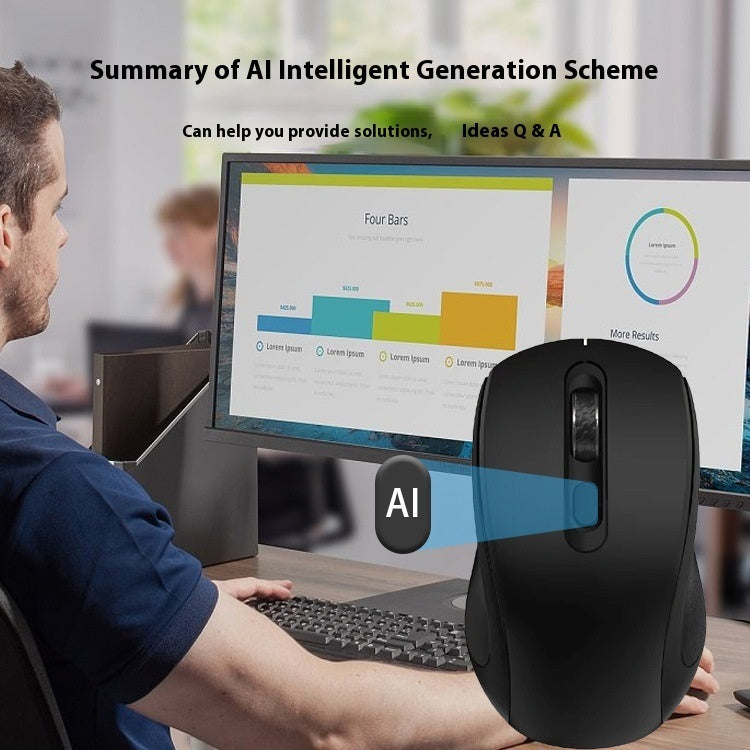 Mouse AI Wireless 5.0 Bluetooth Dual Mode AI Voice Typing