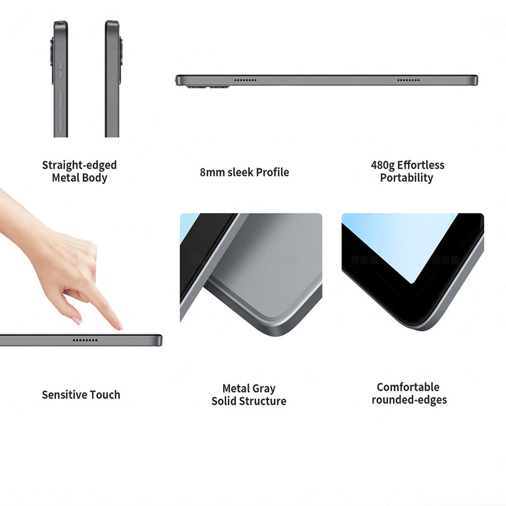 G-tab T11 Android 14 Tablet 10.1 Inch 1280&800 IPS Screen Unisoc T606 8 Core Max 1.6GHz 8GB RAM 4GB&4GB WiFi Bluet