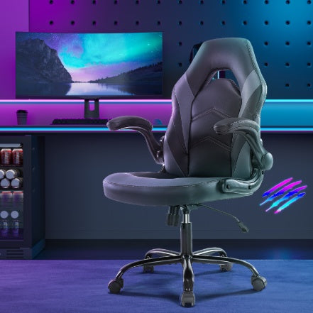 Office Chair PU Leather Ergonomic Office Chair Swivel Computer Gaming Chair With Lumbar Support