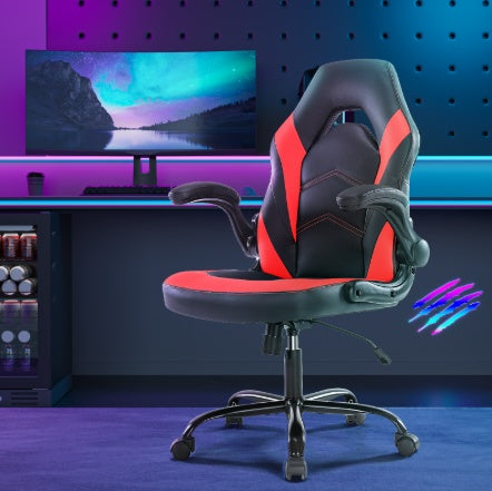 Office Chair PU Leather Ergonomic Office Chair Swivel Computer Gaming Chair With Lumbar Support