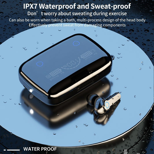 Earphone Digital Display Sport Wireless earphone 5.1 Bluethooth.